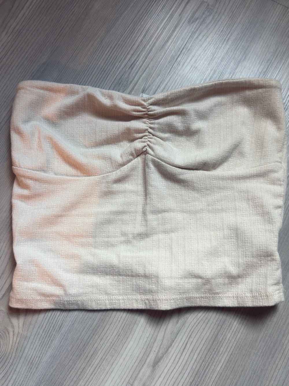 Cotton On Cream Ruched Tube Top